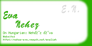 eva nehez business card